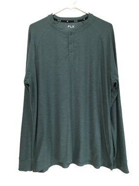 FLX Men's Green Long Sleeve Shirt Size XL